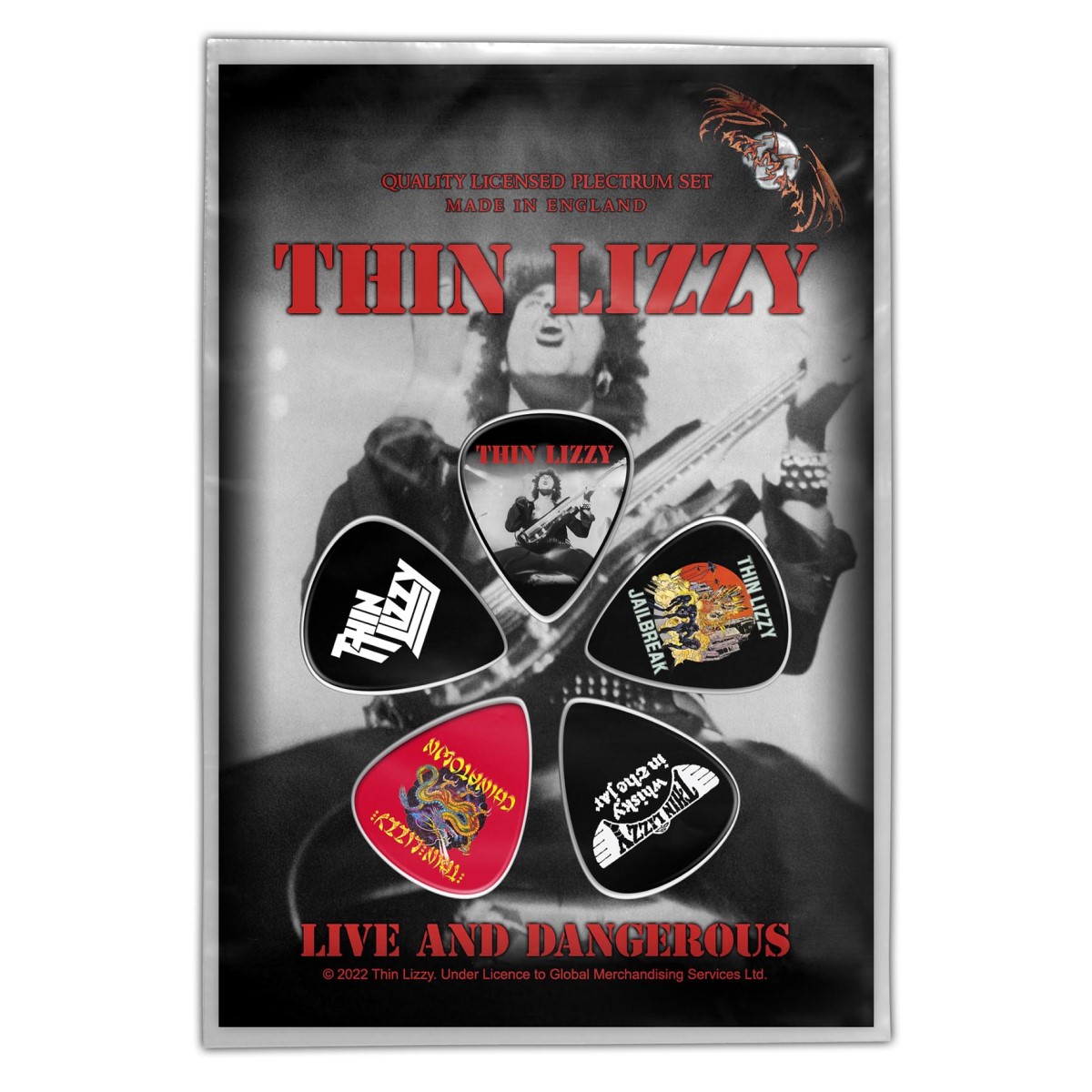 Thin Lizzy Live And Dangerous 5 Pack Guitar Picks