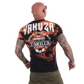 Muerte Skull V02 T-Shirt, black/orange