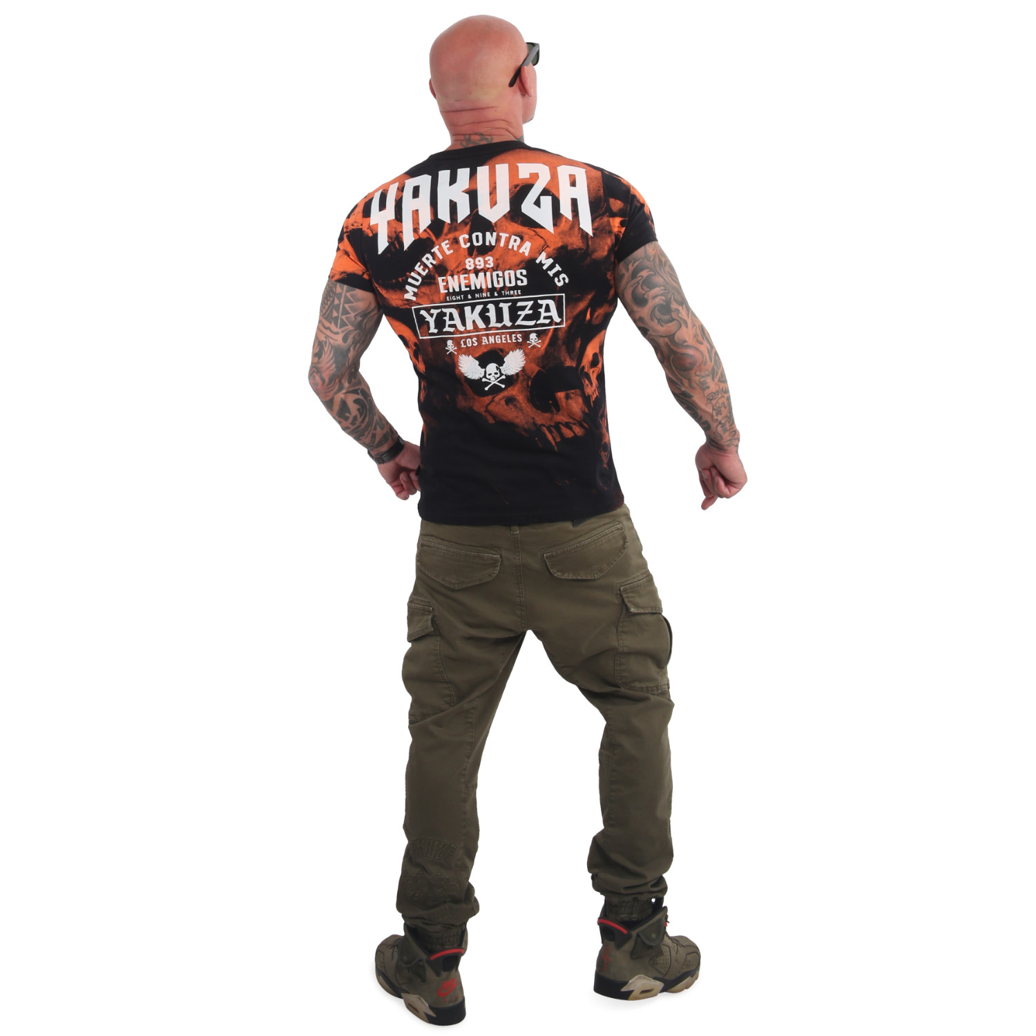 Muerte Skull V02 T-Shirt, black/orange - 4