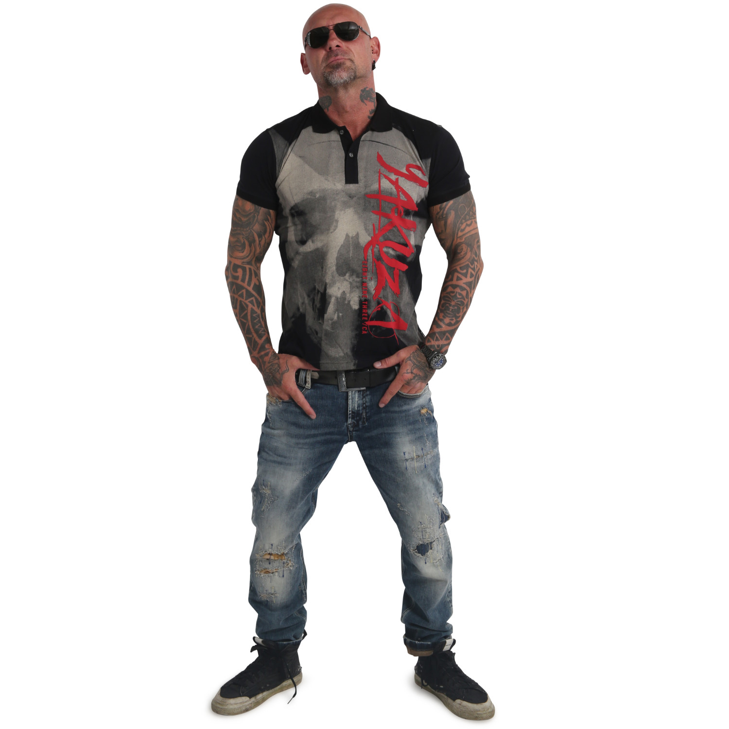 Iconic Skull Polo Shirt, black - 3