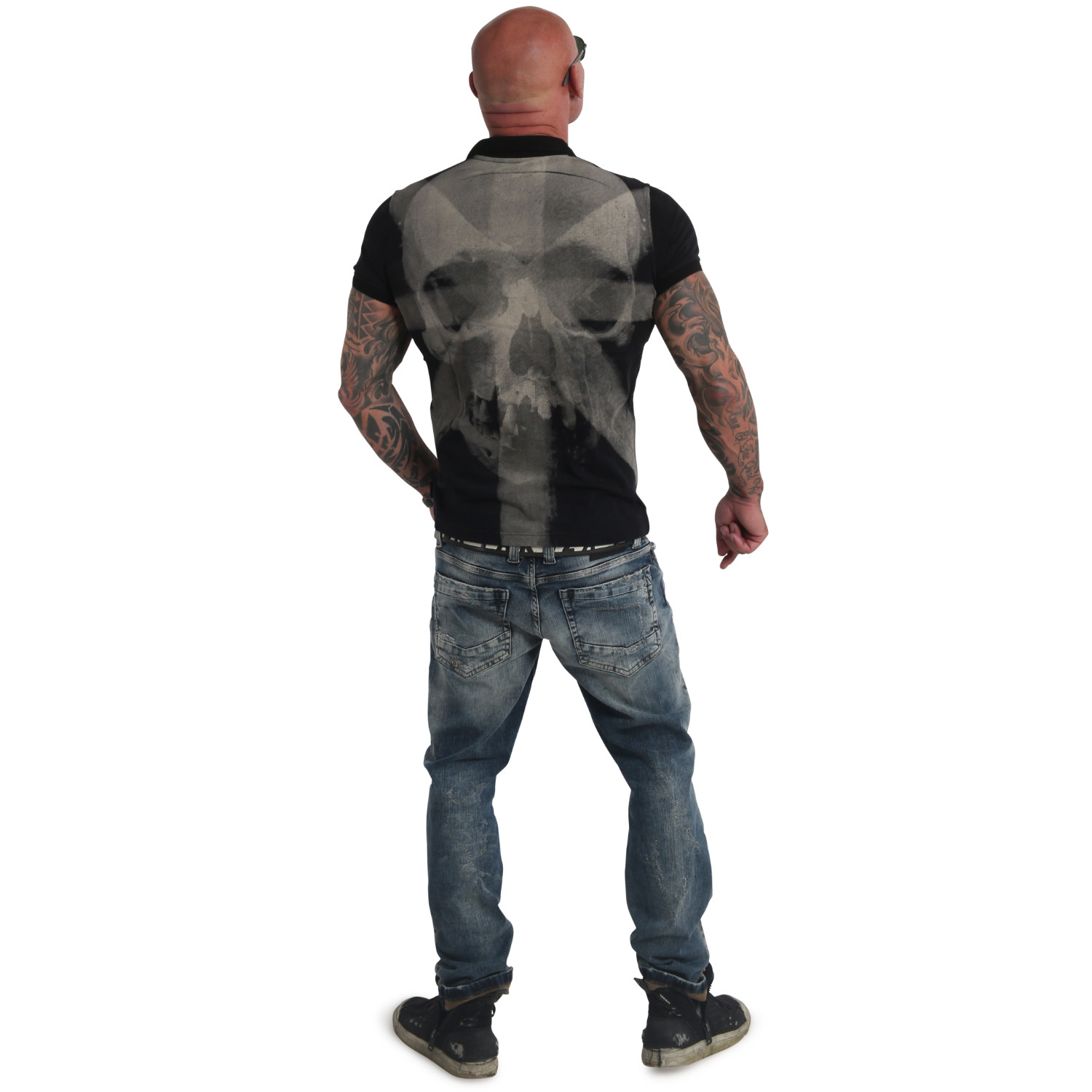 Iconic Skull Polo Shirt, black - 4
