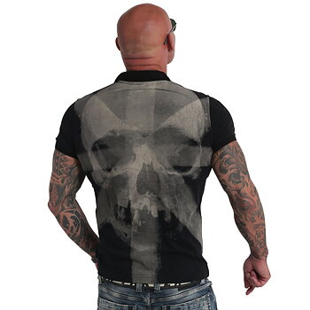 Iconic Skull Polo Shirt, black