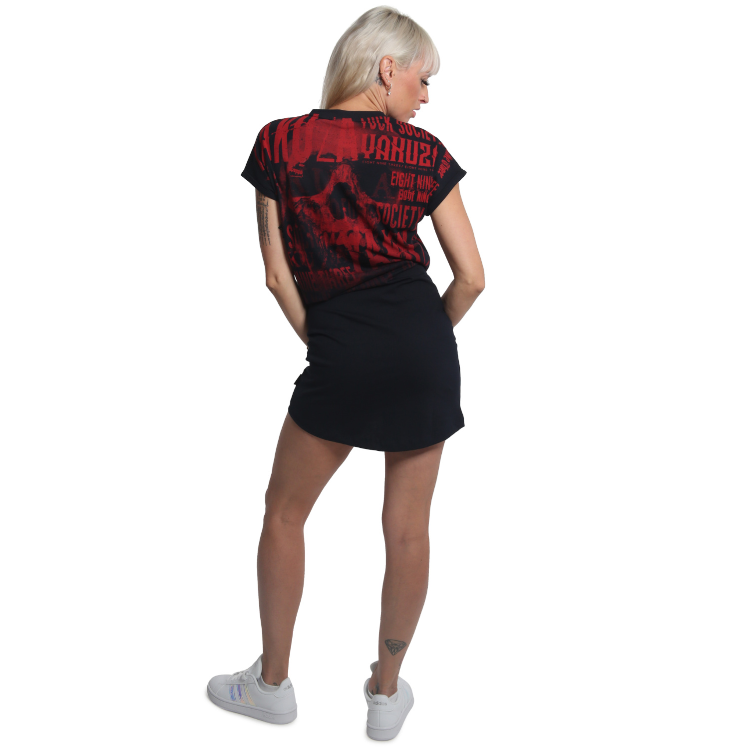 Dark Skull T-Shirt Dress, parisian night - 4