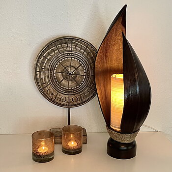 Lampa Kokosblad svartbrun, 70 cm