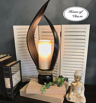 Lampa Kokosblad svartbrun, 70 cm