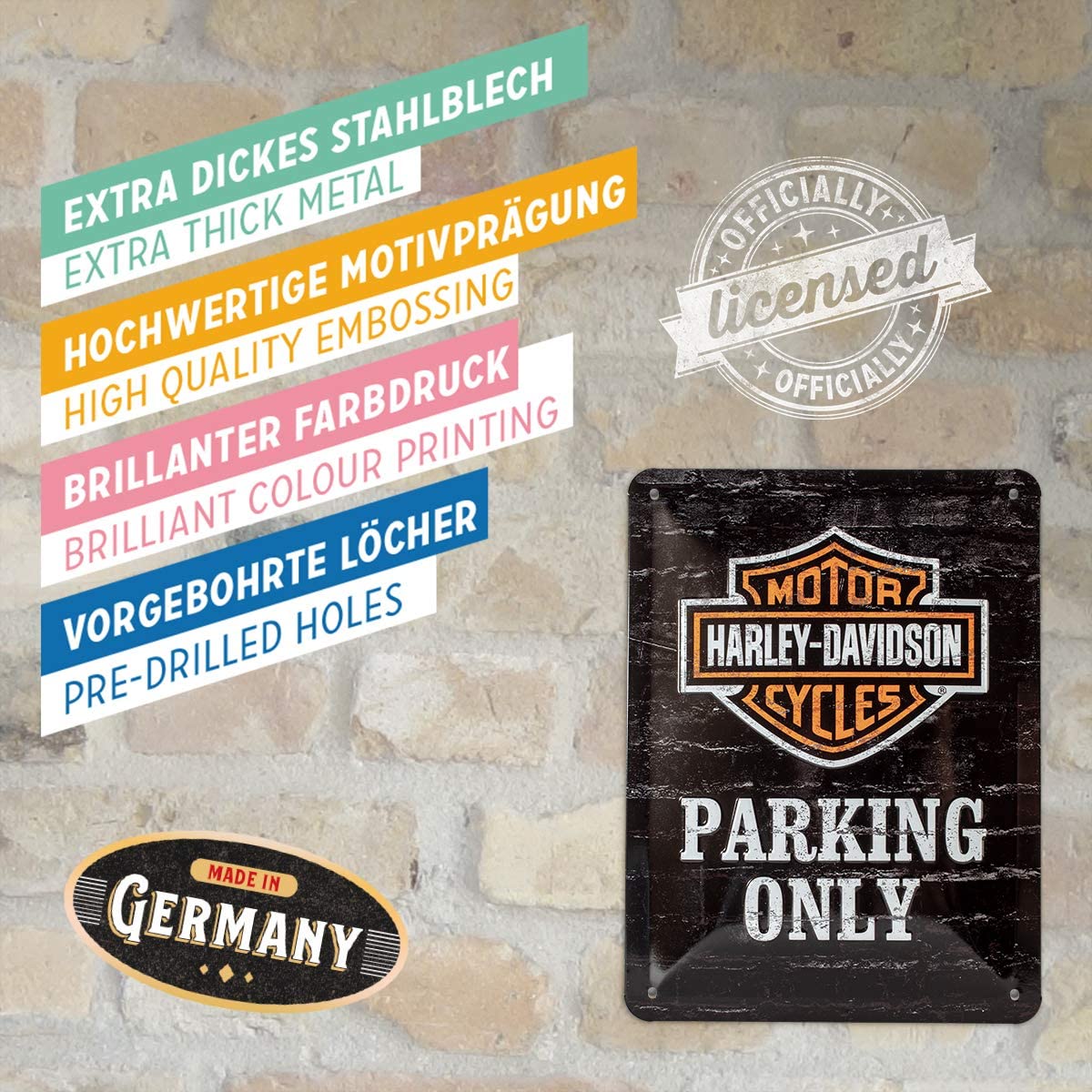 Skylt - Harley-Davidson Parking Only - 4