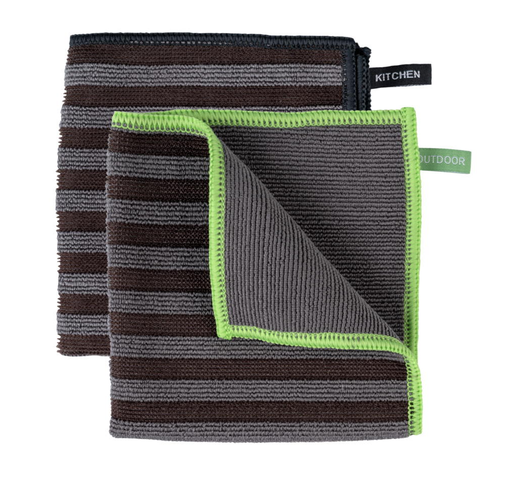 Microfiberdukar för grov smuts, 2 st,  MIGRO,  30 x 30 cm, Svart
