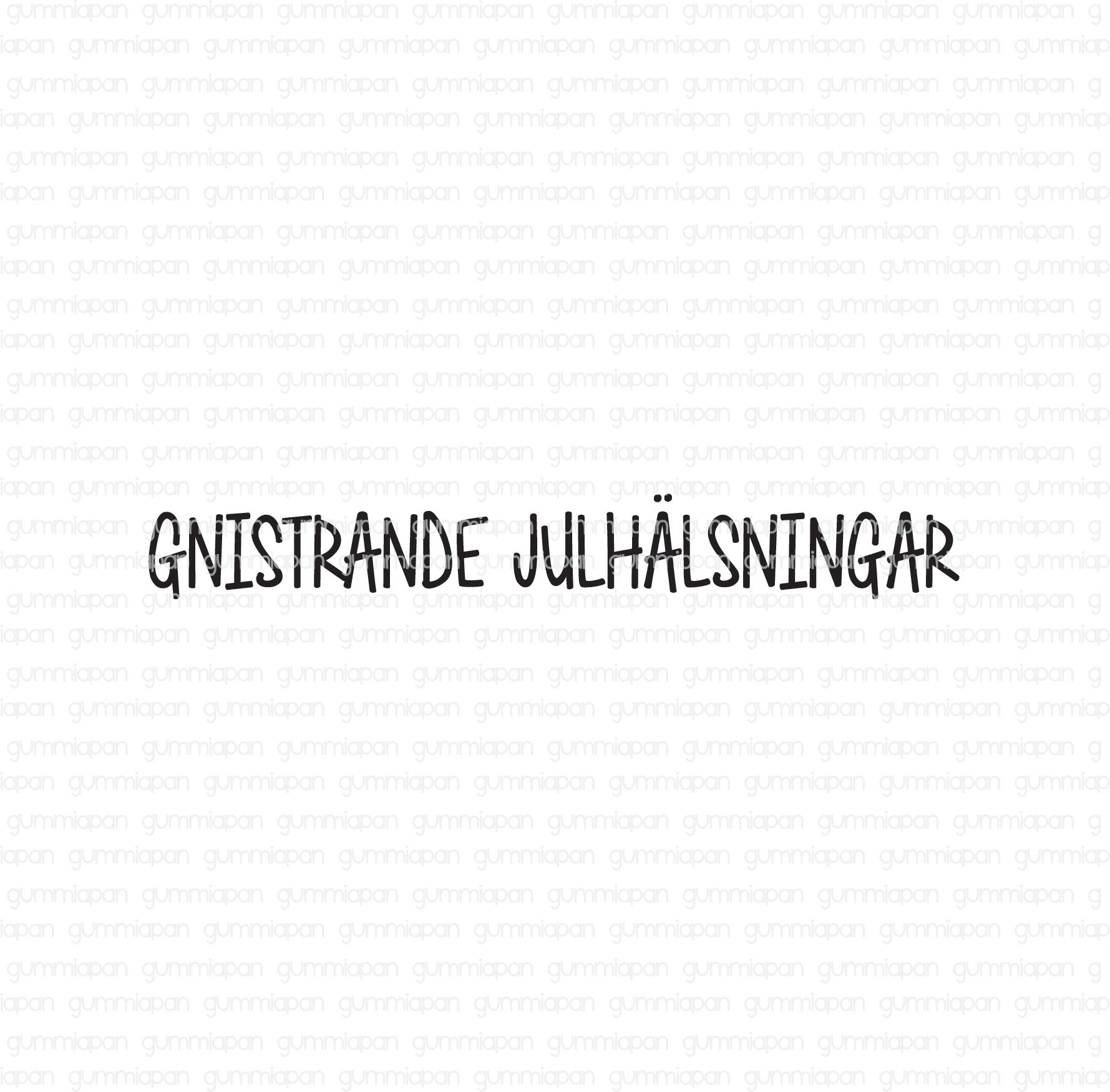 Gummiapan stämpel - Gnistrande julhälsningar