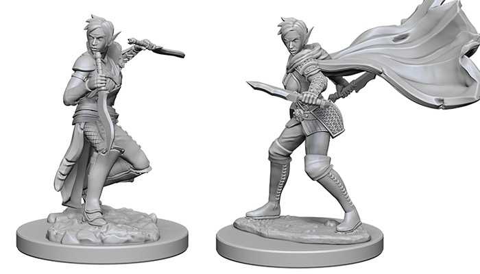 Pathfinder Deep Cuts Unpainted Miniatures - Elf Female Rogue