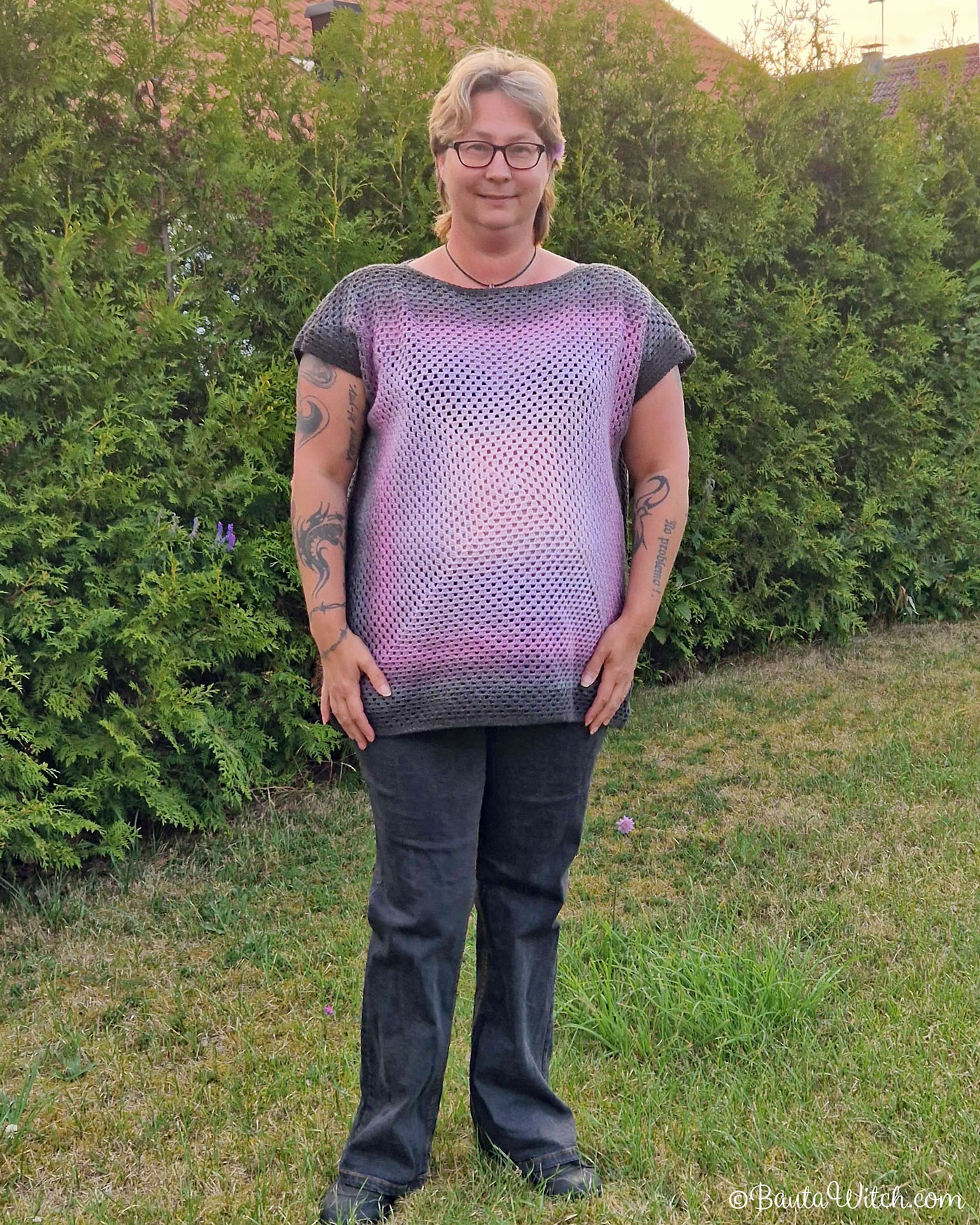 Garnpaket till Oversized topp, L/XL, Ljung - 2