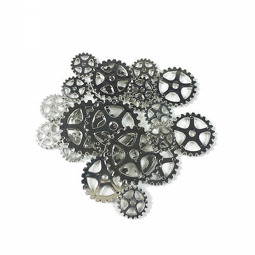Blumenthal Lansing Buttons Steampunk Gears - Silver