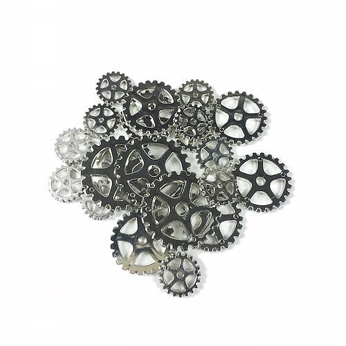 Blumenthal Lansing Buttons Steampunk Gears - Silver