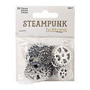 Blumenthal Lansing Buttons Steampunk Gears - Silver