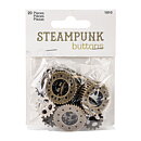 Blumenthal Lansing Buttons Steampunk Gears - Antique Gold