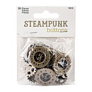 Blumenthal Lansing Buttons Steampunk Gears - Antique Gold
