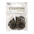 Blumenthal Lansing Buttons Steampunk Clock - Antique Gold