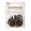 Blumenthal Lansing Buttons Steampunk Clock - Antique Gold