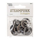 Blumenthal Lansing Buttons Steampunk Compass - Antique Silver
