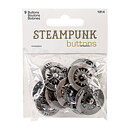 Blumenthal Lansing Buttons Steampunk Compass - Antique Silver
