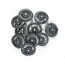 Blumenthal Lansing Buttons Steampunk Compass - Antique Silver