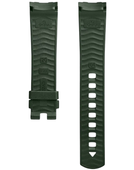 Omega gummiband till Seamaster Diver 300M cal 8800, grön
