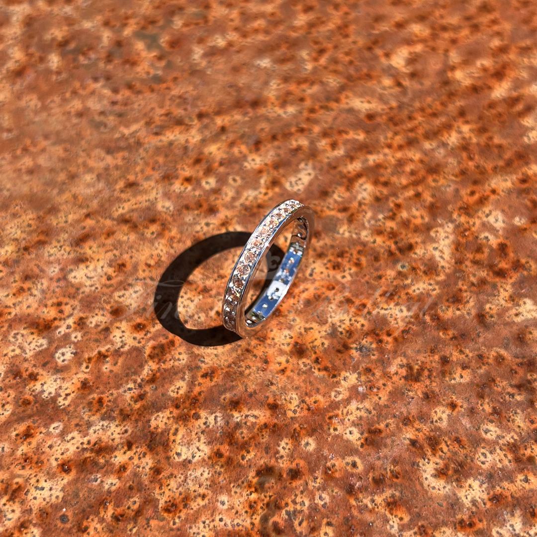 Eternity Champagne - 925s Silverring Cubic Zirconia i Kanalsättning Guld Champagne - 2