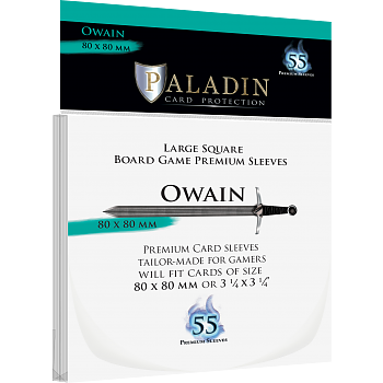 Paladin Sleeves - Owain Premium Large Square 80x80mm (55 Sleeves)