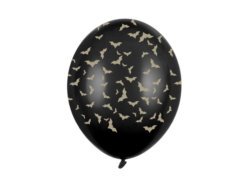 Ballonger Fladdermöss Svart Guld 6-pack