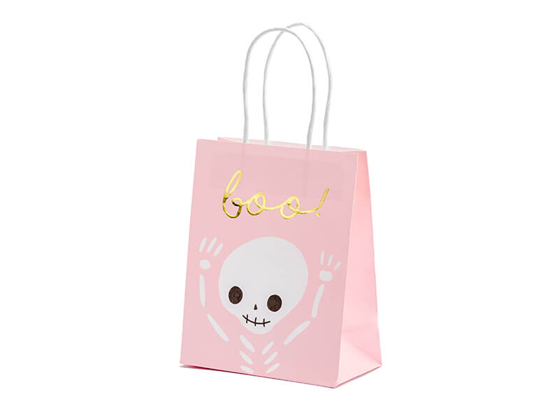 Kalaspåsar Rosa med Skelett Boo - 2
