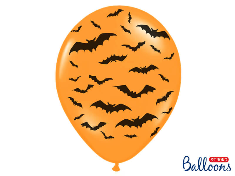 Ballonger Fladdermöss Orange 6-pack