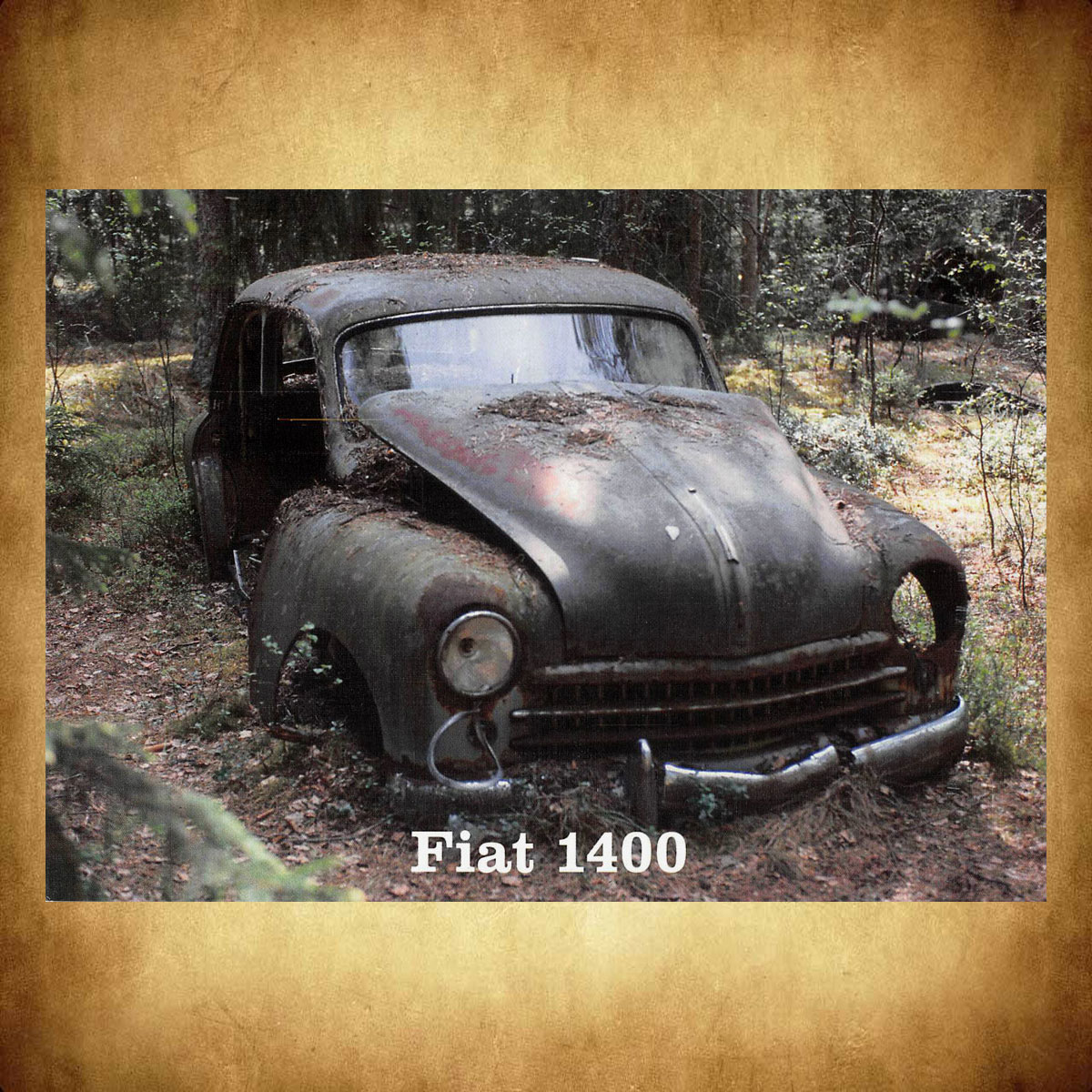 FIAT 1400 - Vykort A5 - 2