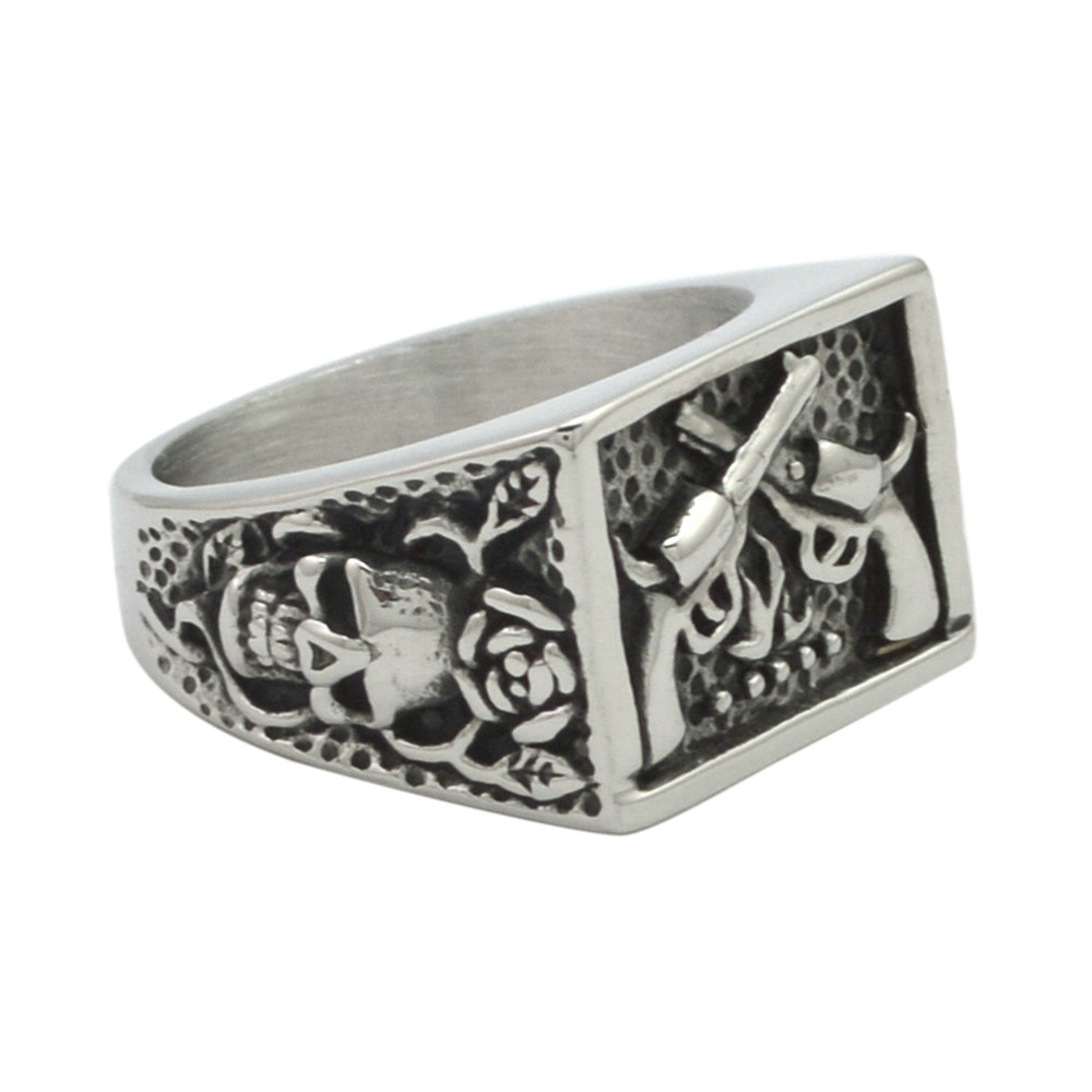 Skull &amp; Guns Ring. - 2