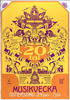 MUSIKVECKA I ÖSTERSUND 20-TAL- 29 Jun-7 Jul Konsertaffisch (1968)