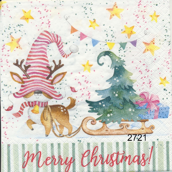 Merry Christmas (Gnom Reindeer)