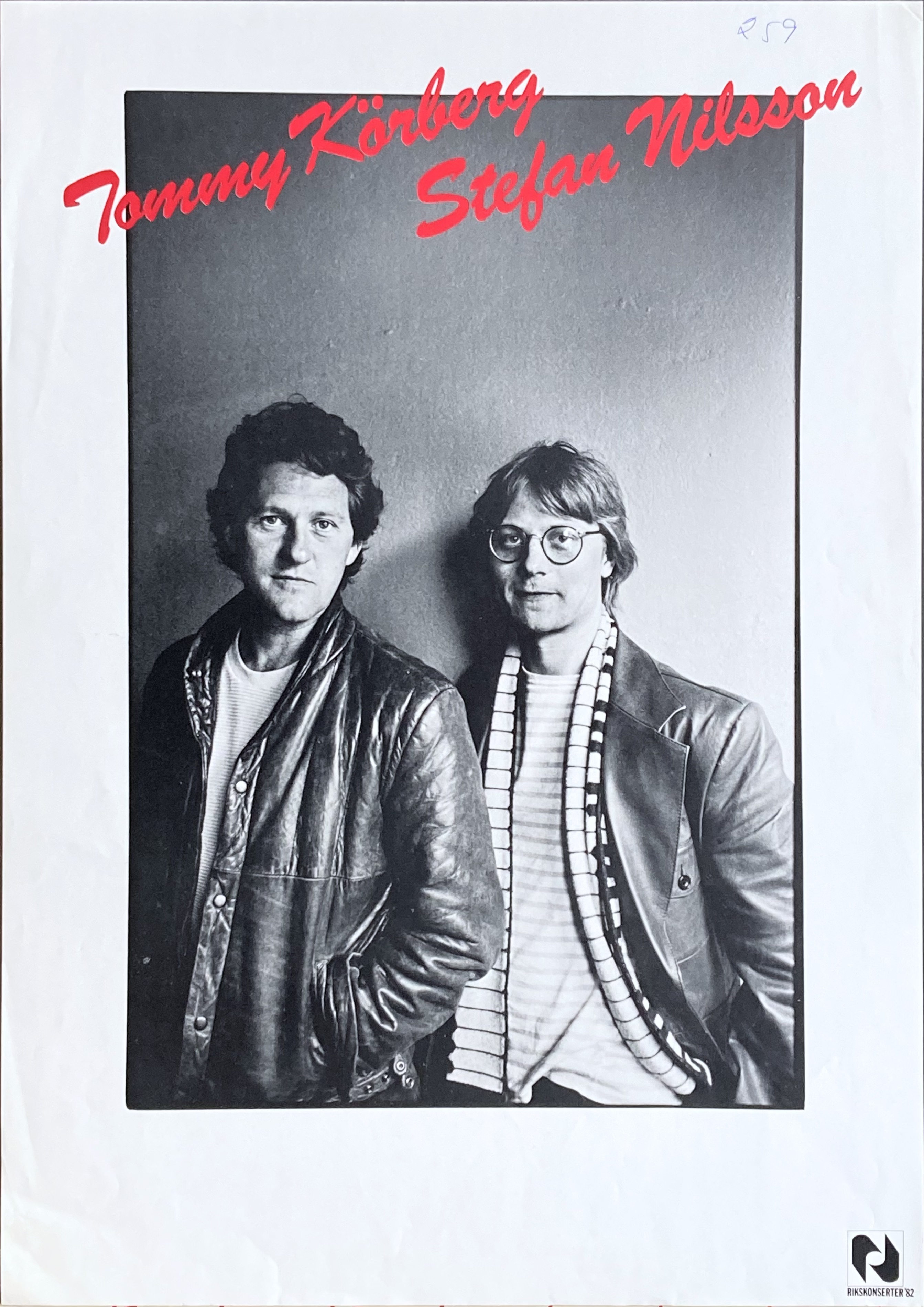 TOMMY KÖRBERG, STEFAN NILSSON - Svensk / Skandinavisk Turnéaffisch (1982) 