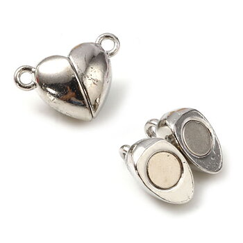 Magnetclasp heart ,  silver