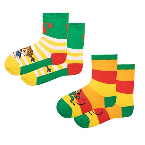 Pippi  strumpor  Grön 2 Pack