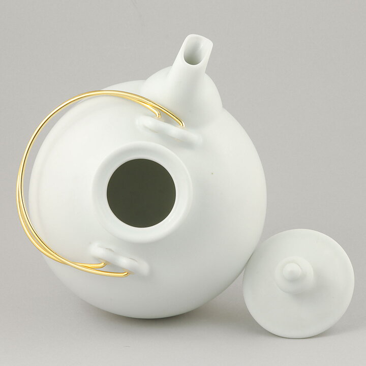 ゲスタ グラフス  白  ぷっくりしたティーポット   Teapot  20cm  1982年