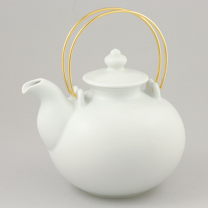 ゲスタ グラフス  白  ぷっくりしたティーポット   Teapot  20cm  1982年