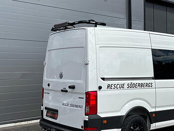 T-RACK VW Crafter H2 & H3 17- with roof rails. Rear/front roofbar
