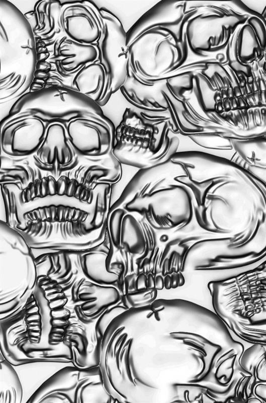  Sizzix Tim Holtz 3D Texture Fades Embossing Folder - Skulls - 2