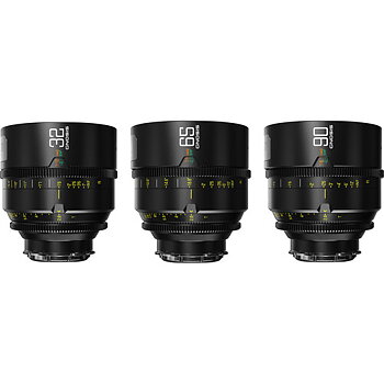 DZOFilm 32, 65, 90 mm T2.8 Gnosis Macro Prime 3-Kit (LPL med PL- och EF-fästen)