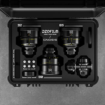 DZOFilm 32, 65, 90 mm T2.8 Gnosis Macro Prime 3-Kit (LPL med PL- och EF-fästen)