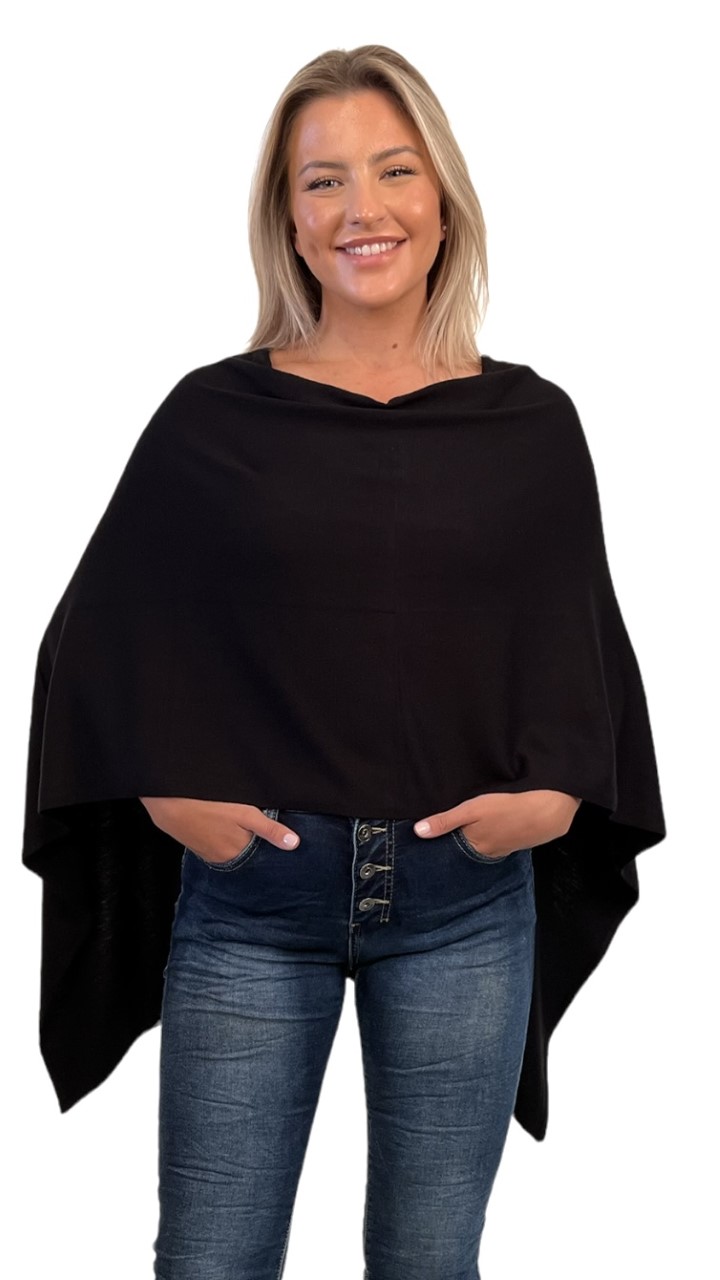 Poncho Claudisse - Svart