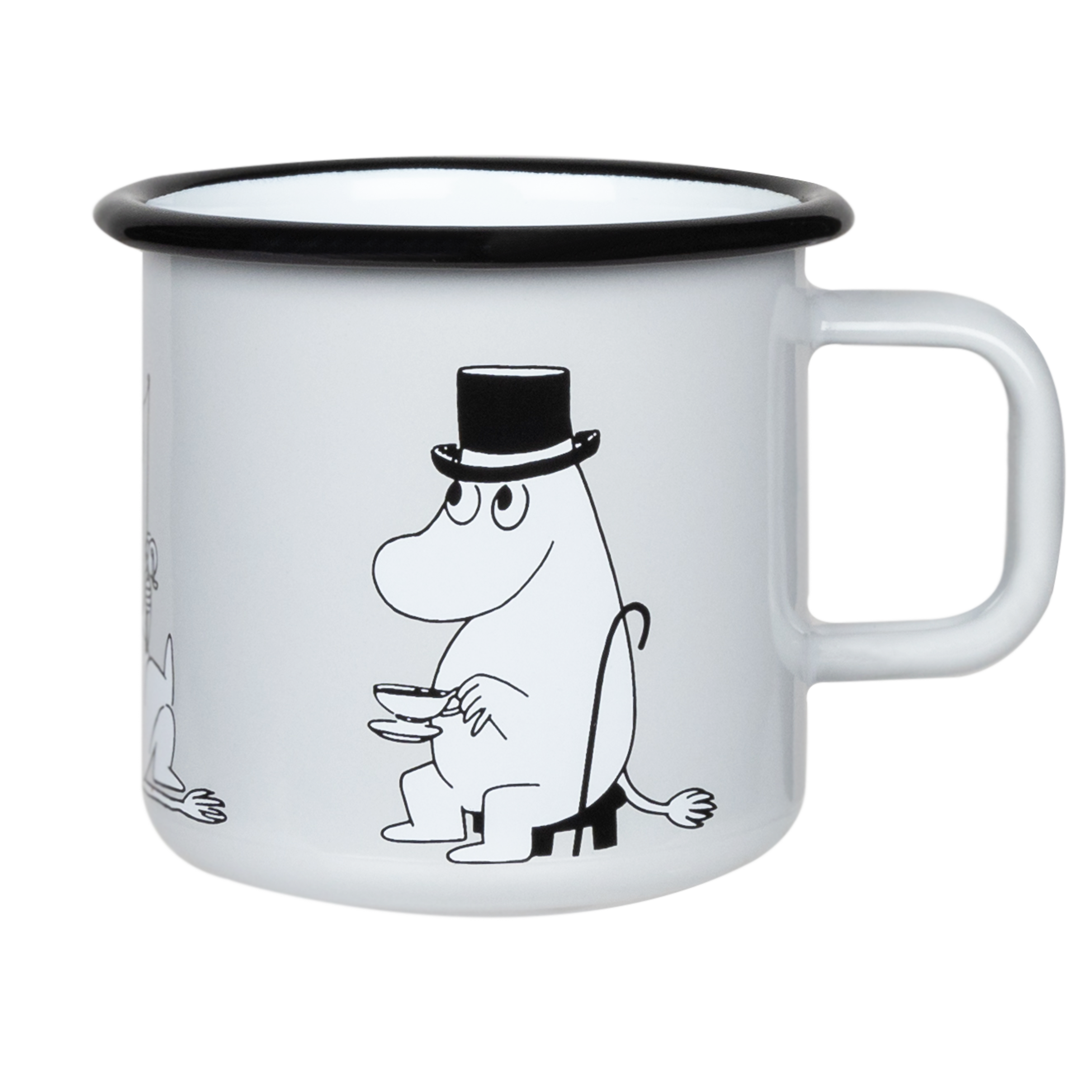 Mumin emaljmugg från Muurla med Muminpappa