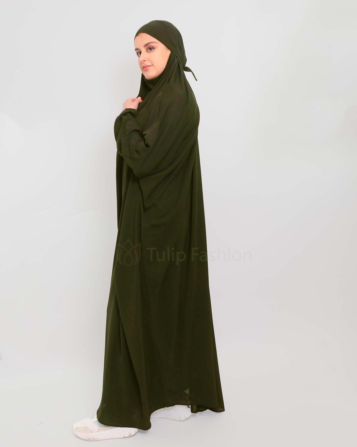 Jilbab Abaya - Khaki Green - 3