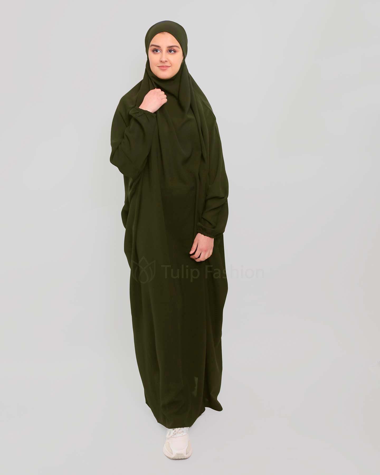 Jilbab Abaya - Khaki Green - 2