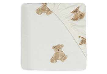 Jollein Dra-på lakan bomull 60x120cm Teddy Bear