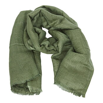 Scarf i Linne och Viskos - Olive