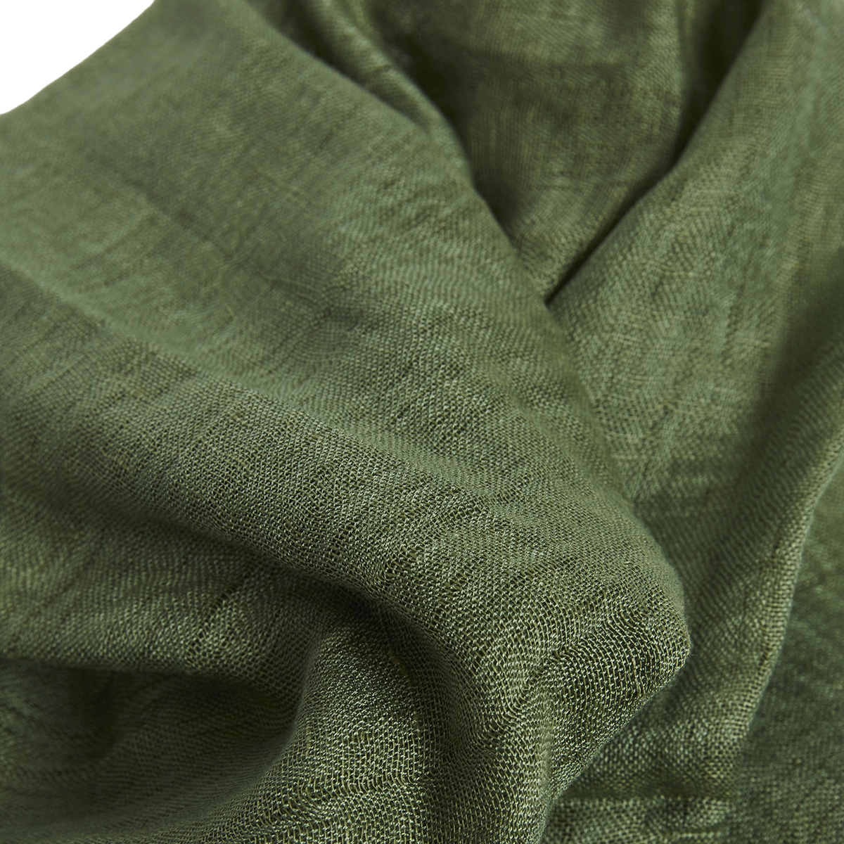 Scarf i Linne och Viskos - Olive - 2